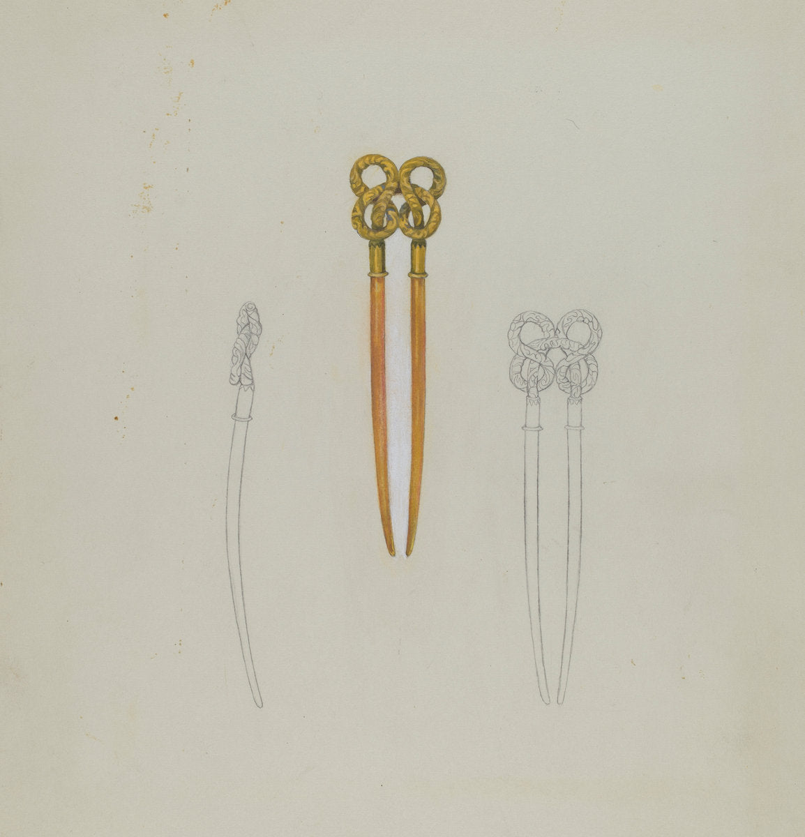 1935/1942 by American 20th Century (Amber Hairpin), 16X12"(A3)Poster Print