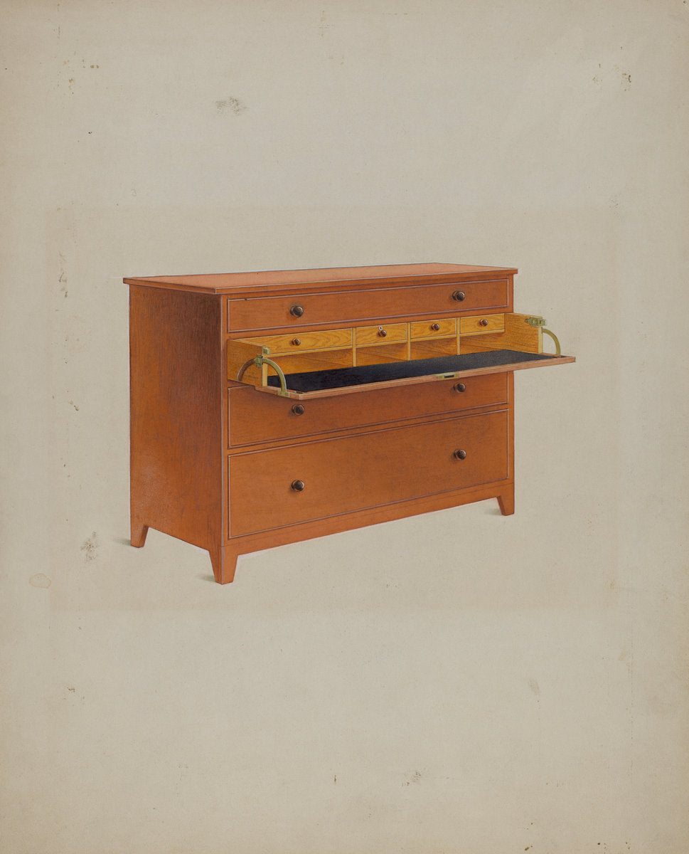 Shaker Desk by John W. Kelleher (American, active c. 1935), 16X12"(A3)Poster Print