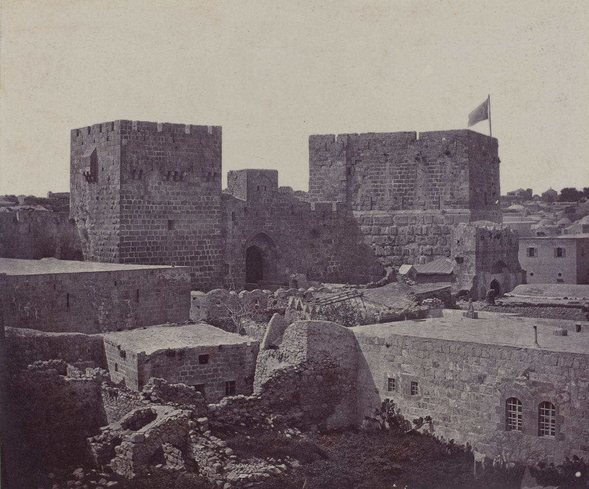 Jerusalem - Section of Old City by James Robertson (British, 1813 - 1888), 16X12"(A3)Poster Print