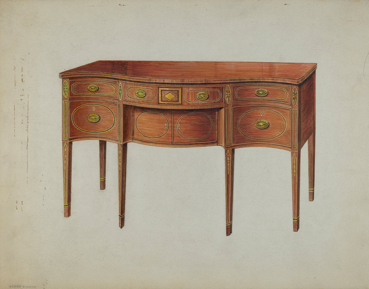 Sideboard by Harry Eisman (American, active c. 1935), 16X12"(A3)Poster Print