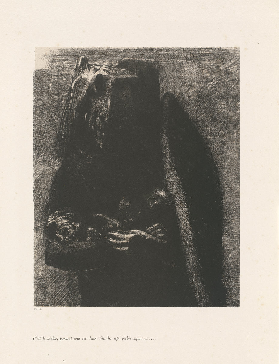 C'est le Diable by Odilon Redon (French, 1840 - 1916), 16X12"(A3)Poster Print