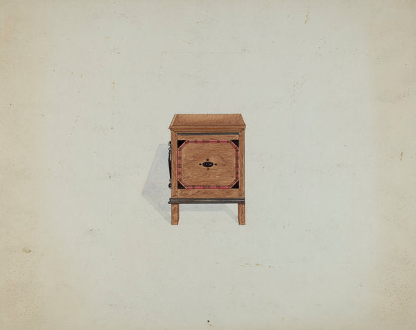 Side View of Blanket Chest by Martin Partyka (American, active c. 1935), 16X12"(A3)Poster Print