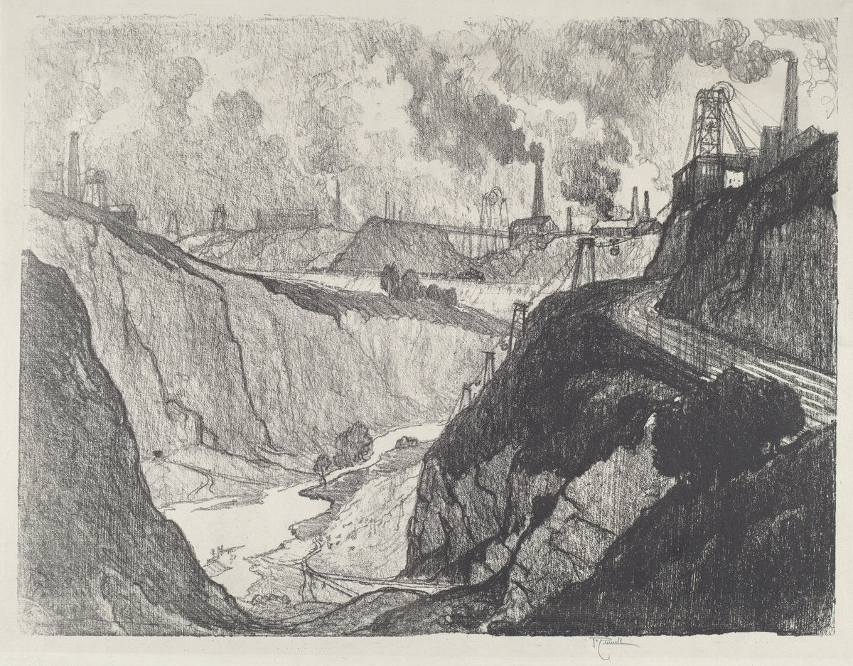 The Iron Mine by Joseph Pennell (American, 1857 - 1926), 16X12"(A3)Poster Print