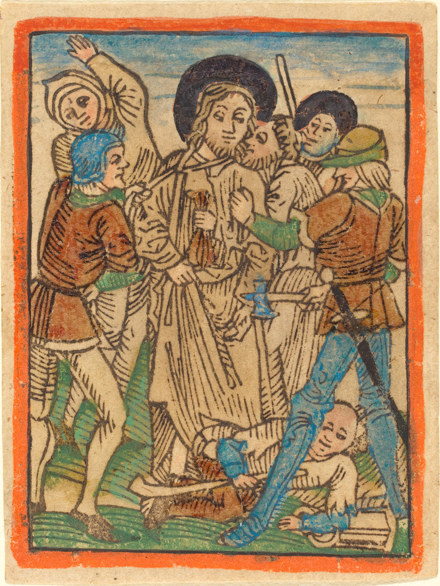 c. 1470/1480 by German 15th Century (The Betrayal of Christ), 16X12"(A3)Poster Print
