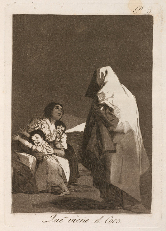 Que viene el coco (Here Comes the Bogey-Man) by Francisco de Goya (Spanish, 1746 - 1828), 16X12"(A3)Poster Print