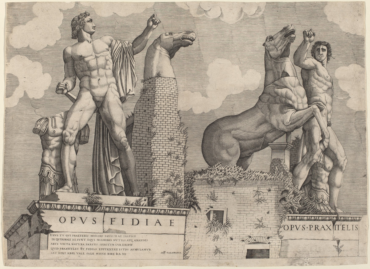before 1546 by Italian 16th Century (published by Antonio Salamanca) (Opus Filiae... Opus Praxitelis), 16X12"(A3)Poster Print