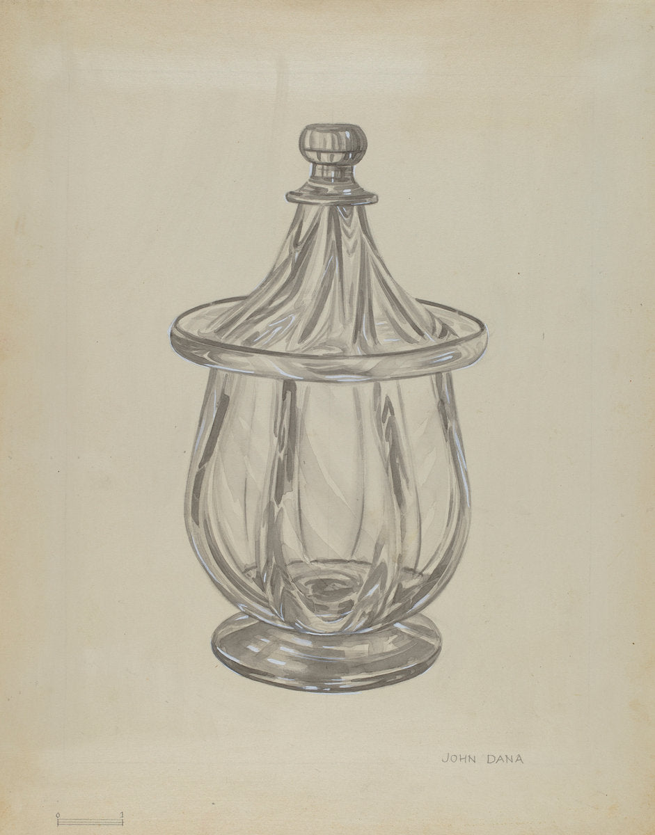 Sugar Bowl with Cover by John Dana (American, active c. 1935), 16X12"(A3)Poster Print