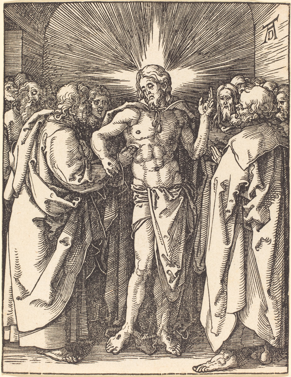 Doubting Thomas by Albrecht Dürer (German, 1471 - 1528), 16X12"(A3)Poster Print