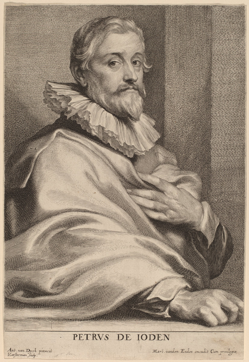 Pieter de Jode the Elder by Lucas Emil Vorsterman after Sir Anthony van Dyck (Flemish, 1595 - 1675), 16X12"(A3)Poster Print
