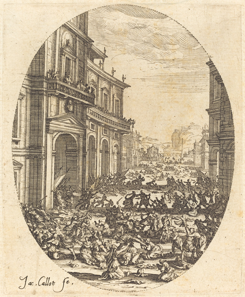 The Massacre of the Innocents by Jacques Callot (French, 1592 - 1635), 16X12"(A3)Poster Print