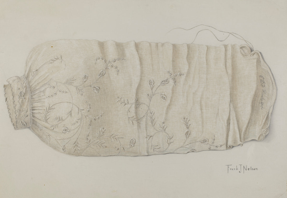 Embroidered sleeve by Frank Nelson (American, active c. 1935), 16X12"(A3)Poster Print