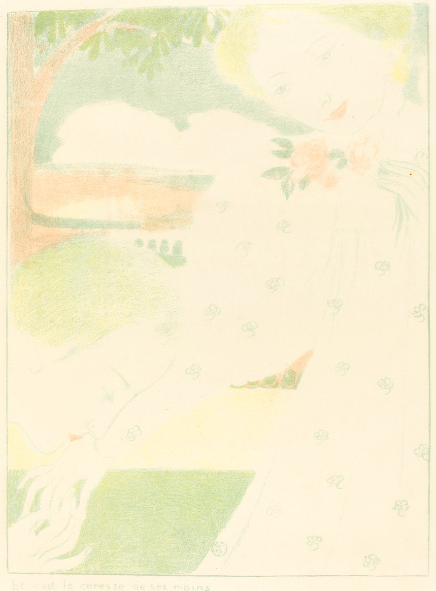 Et c'est la caresse de ses mains by Maurice Denis (French, 1867 - 1939), 16X12"(A3)Poster Print