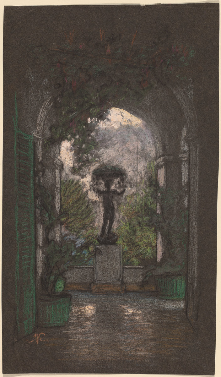 Capri by Elihu Vedder (American, 1836 - 1923), 16X12"(A3)Poster Print