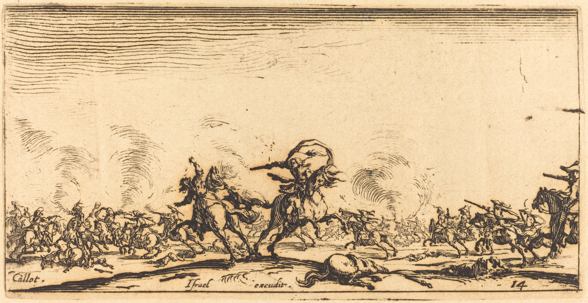 The Cavalry Combat with Pistols by Jacques Callot (French, 1592 - 1635), 16X12"(A3)Poster Print