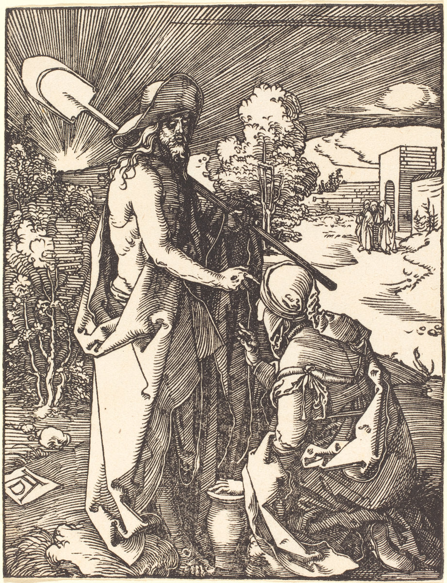 Noli Me Tangere by Albrecht Dürer (German, 1471 - 1528), 16X12"(A3)Poster Print