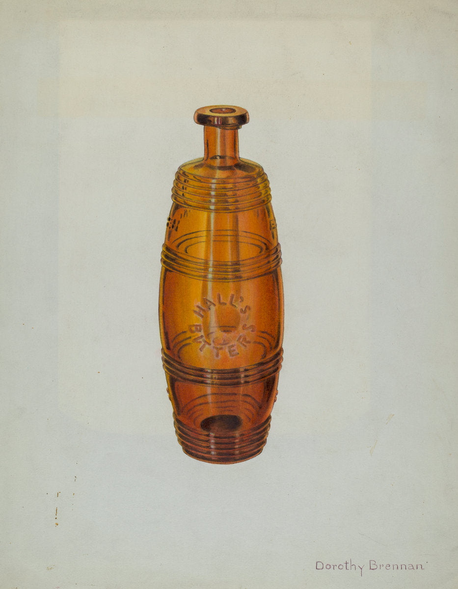 Bottle by Dorothy Brennan (American, active c. 1935), 16X12"(A3)Poster Print