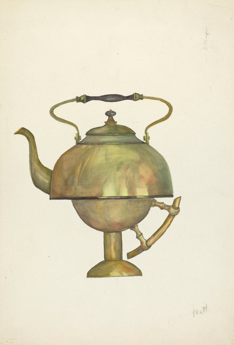 Tea Kettle by Beulah Bradleigh (American, active c. 1935), 16X12"(A3)Poster Print