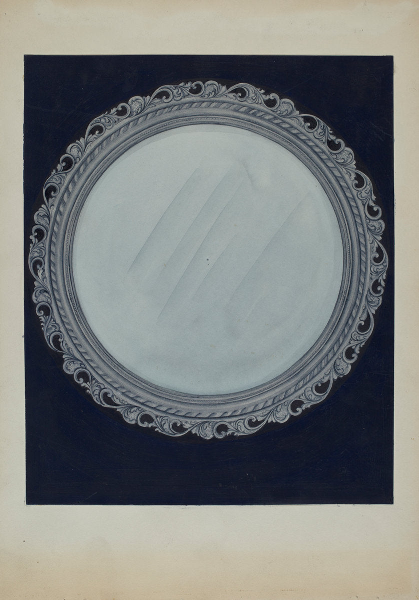 Picture Frame-Carved Wood by Natalie Simon (American, active c. 1935), 16X12"(A3)Poster Print