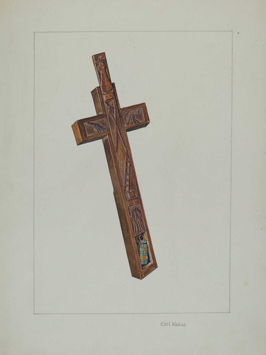 Cross by Carl Keksi (American, active c. 1935), 16X12"(A3)Poster Print