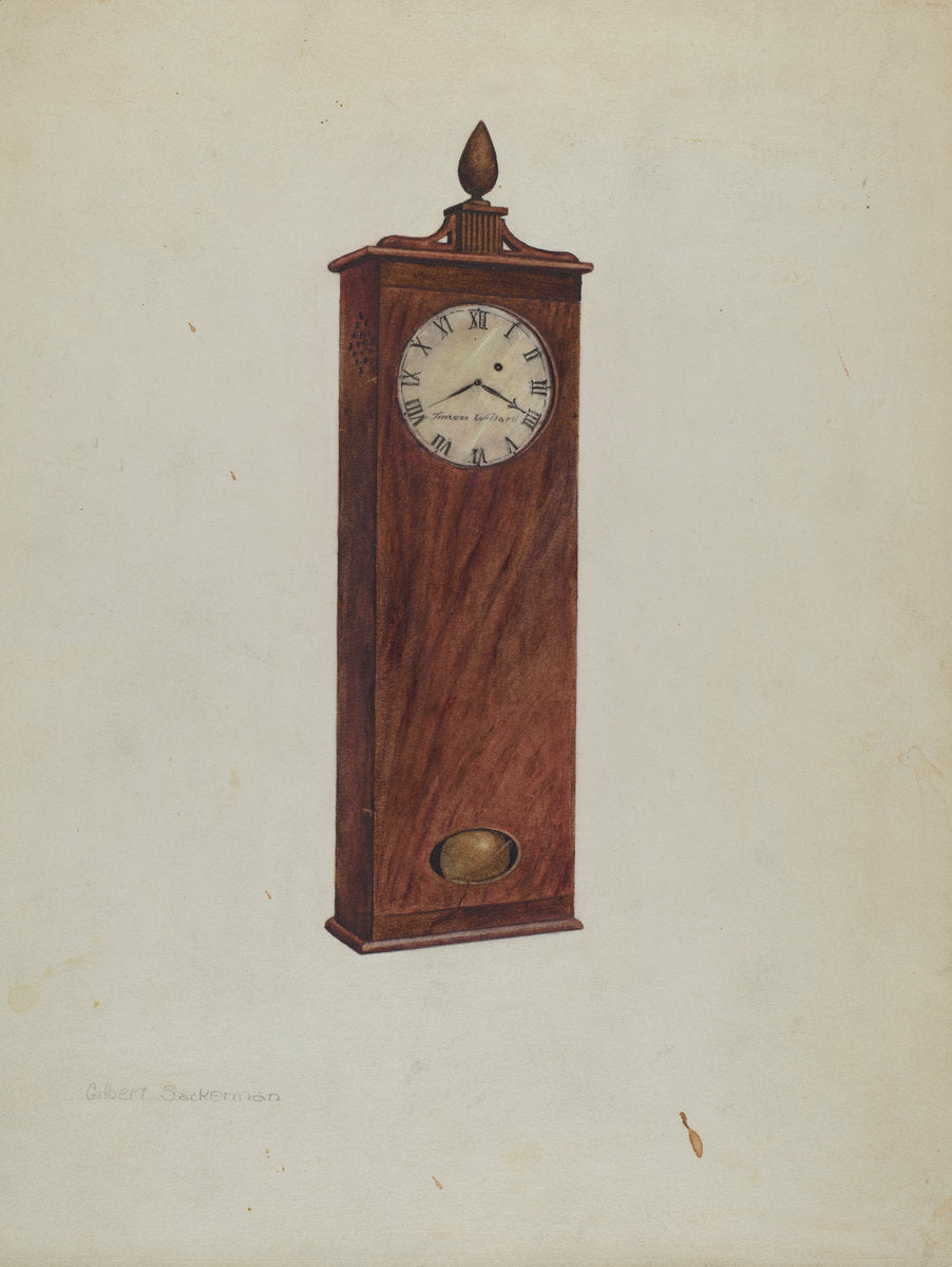 Mantel Clock by Gilbert Sackerman and Isidore Sovensky (American, active c. 1935), 16X12"(A3)Poster Print