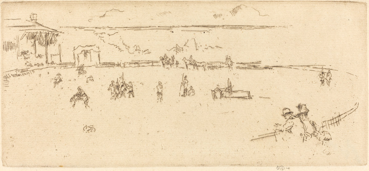 Bucking Horse by James McNeill Whistler (American, 1834 - 1903), 16X12"(A3)Poster Print