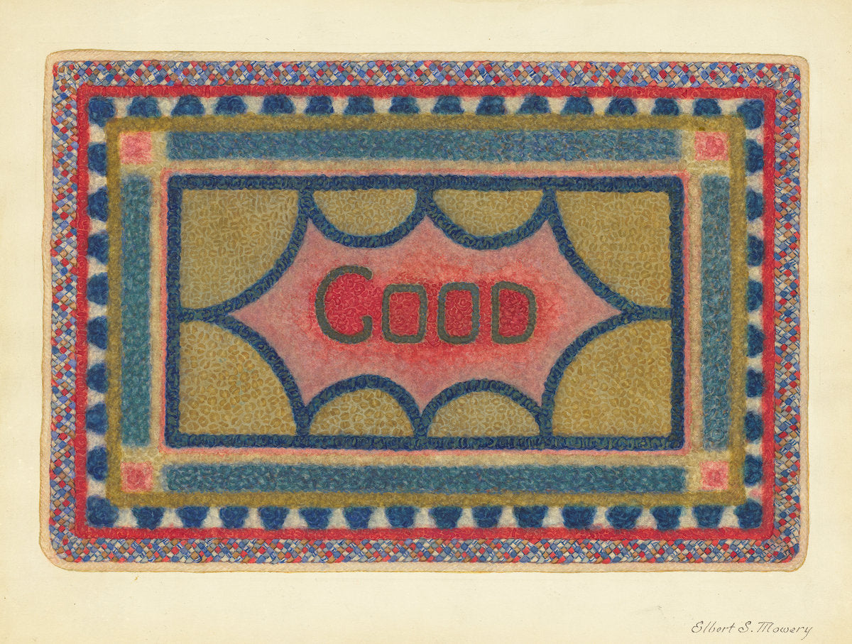 Shaker Rug by Elbert S. Mowery (American, active c. 1935), 16X12"(A3)Poster Print