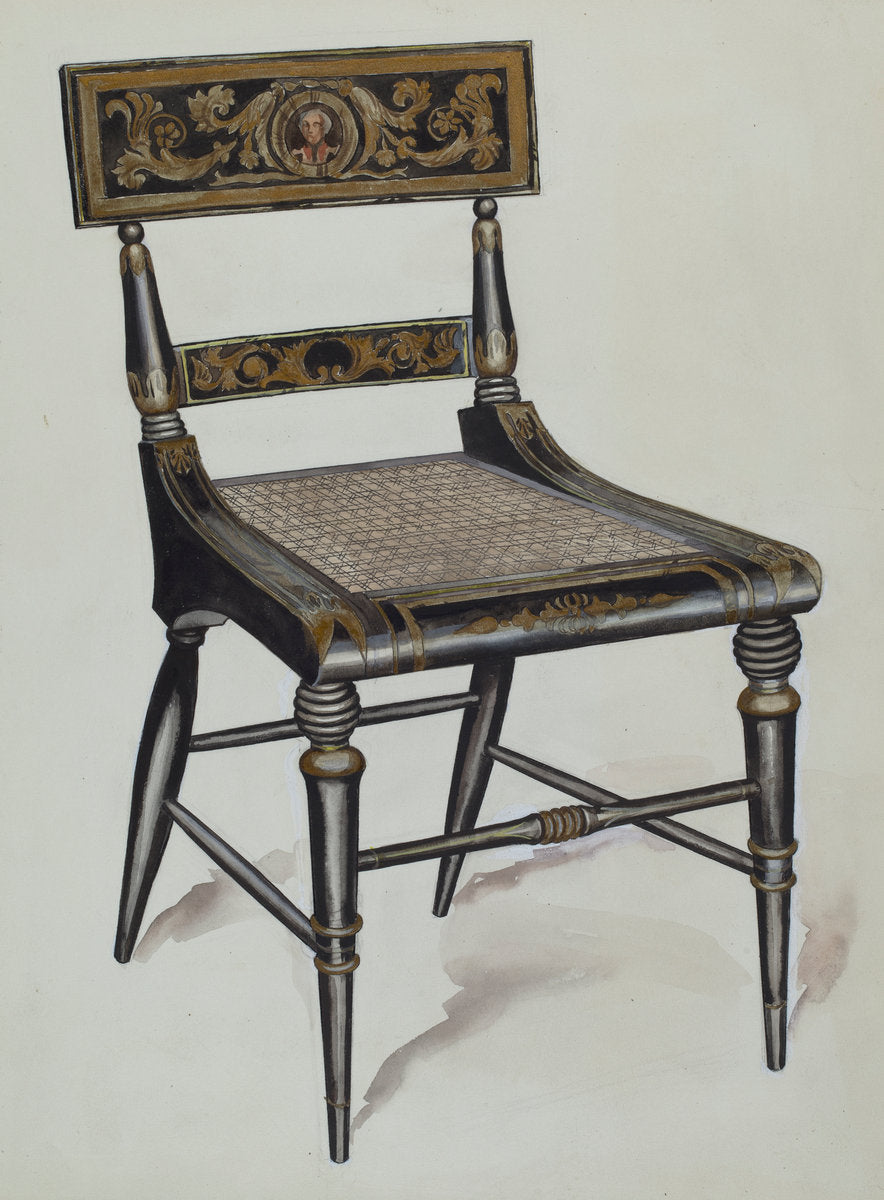 Chair by Lillian Causey (American, active c. 1935), 16X12"(A3)Poster Print