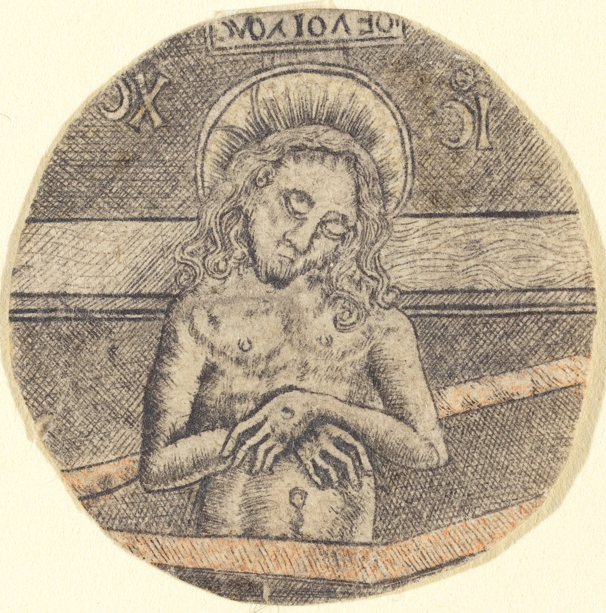c. 1470/1480 by after Israhel van Meckenem (Christ as the Man of Sorrows), 16X12"(A3)Poster Print
