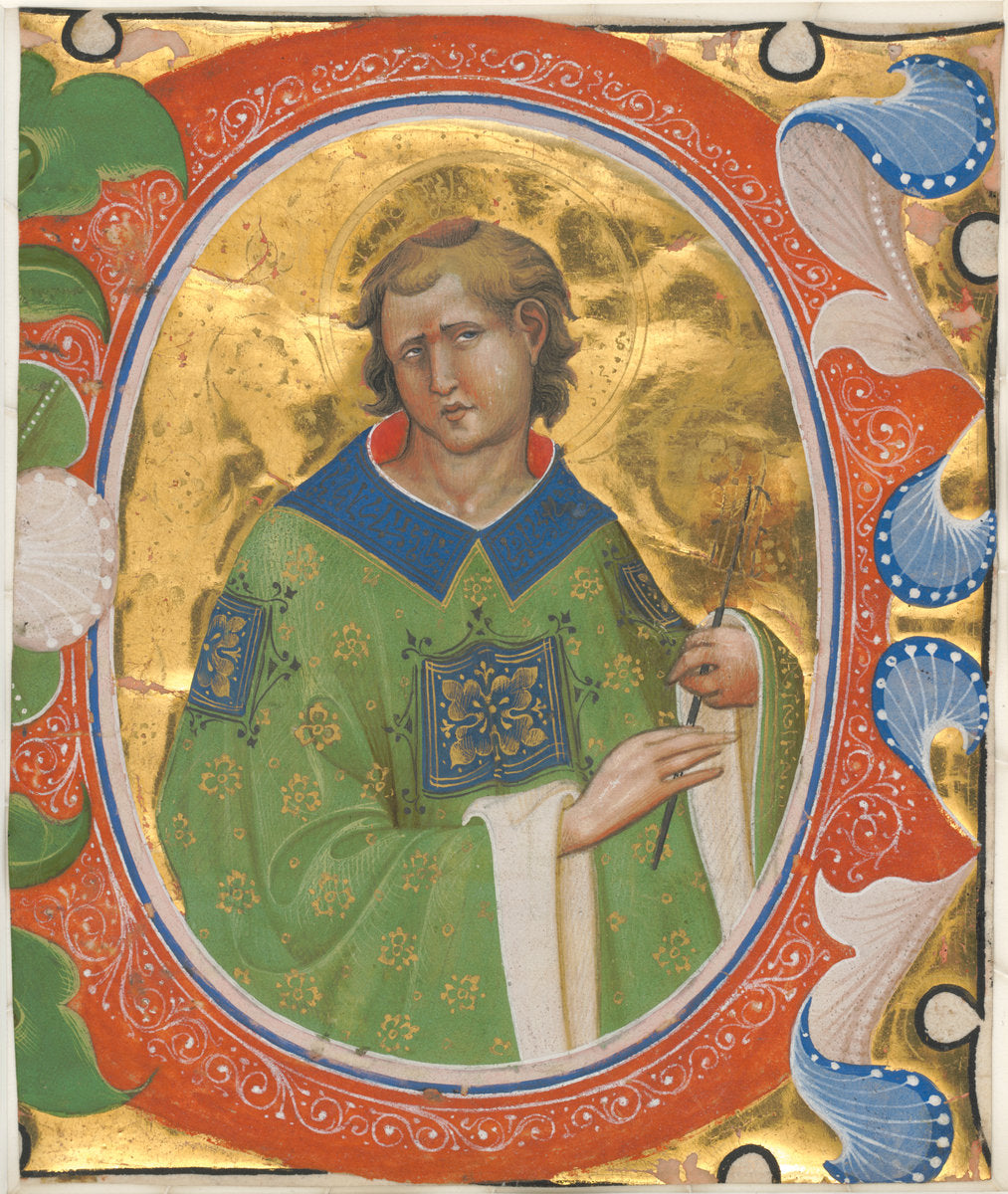 Saint Lawrence by Master of the Murano Gradual (Lombard, active 15th century), 16X12"(A3)Poster Print