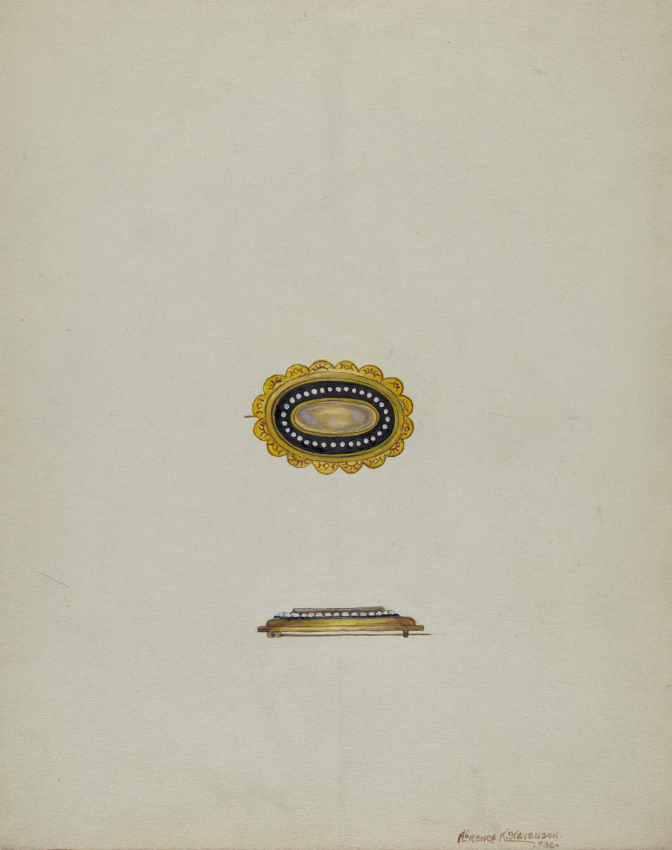 Brooch by Florence Stevenson (American, active c. 1935), 16X12"(A3)Poster Print