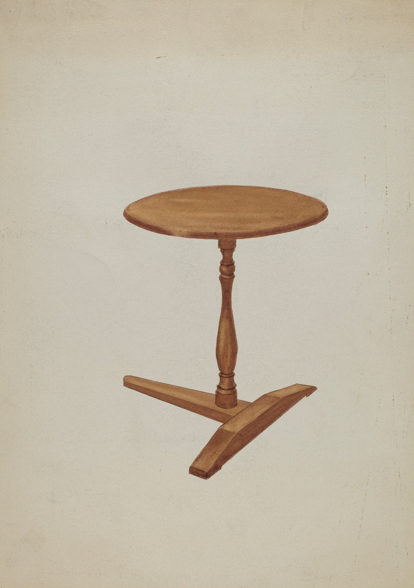 T-base Candle Stand by Robert Brigadier (American, active c. 1935), 16X12"(A3)Poster Print