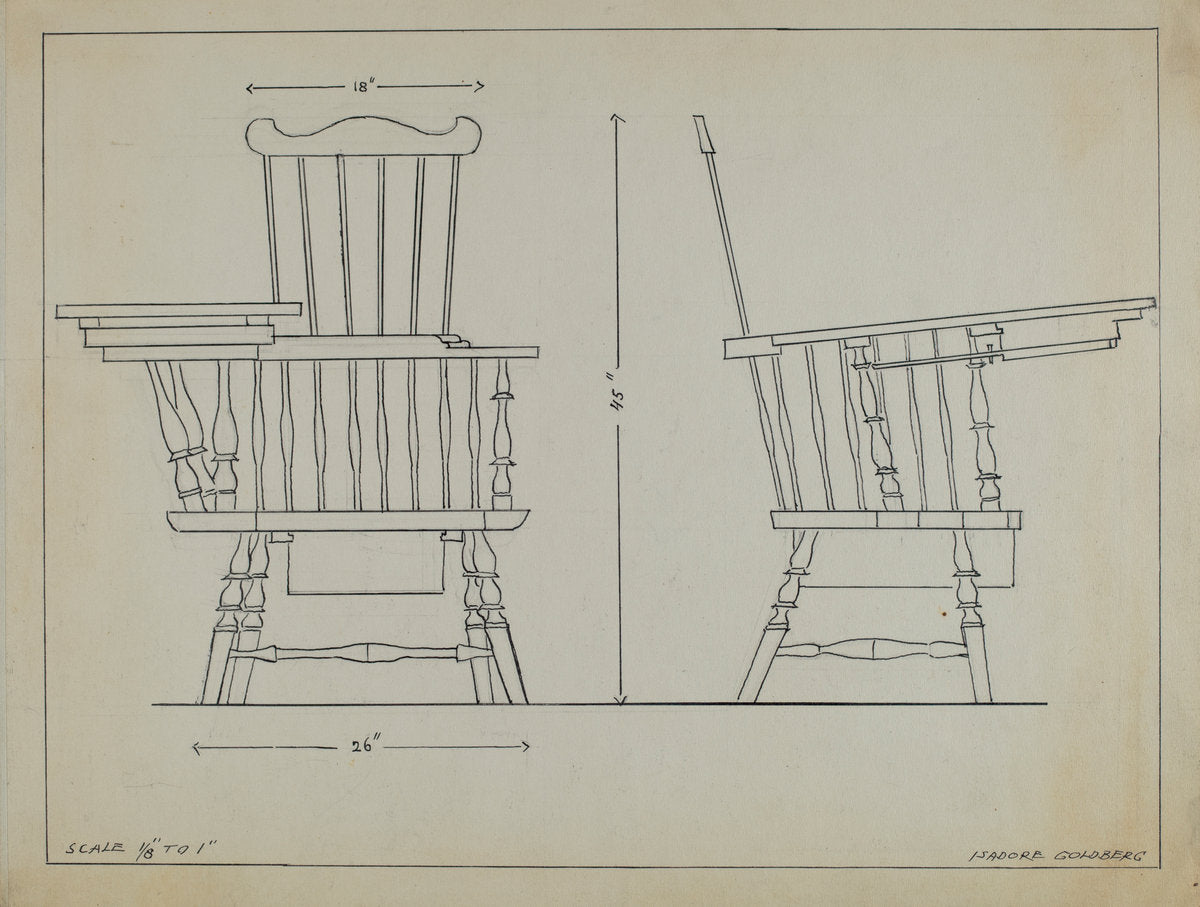 Chair by Isadore Goldberg (American, active c. 1935), 16X12"(A3)Poster Print
