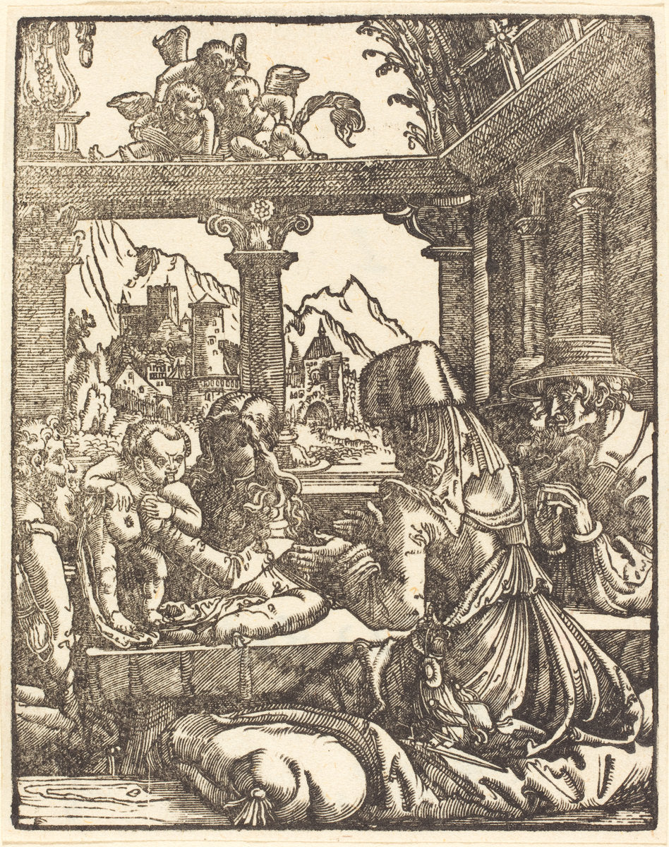 The Holy Kinship by Albrecht Altdorfer (German, 1480 or before - 1538), 16X12"(A3)Poster Print