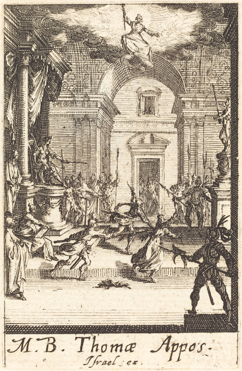 The Martyrdom of Saint Thomas by Jacques Callot (French, 1592 - 1635), 16X12"(A3)Poster Print