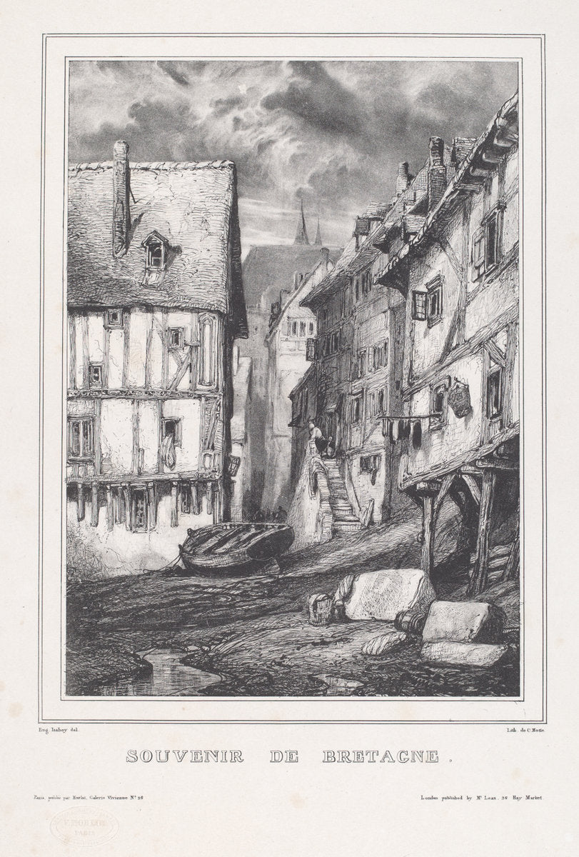 Souvenir de Bretagne by Eugène Isabey (French, 1803 - 1886), 16X12"(A3)Poster Print