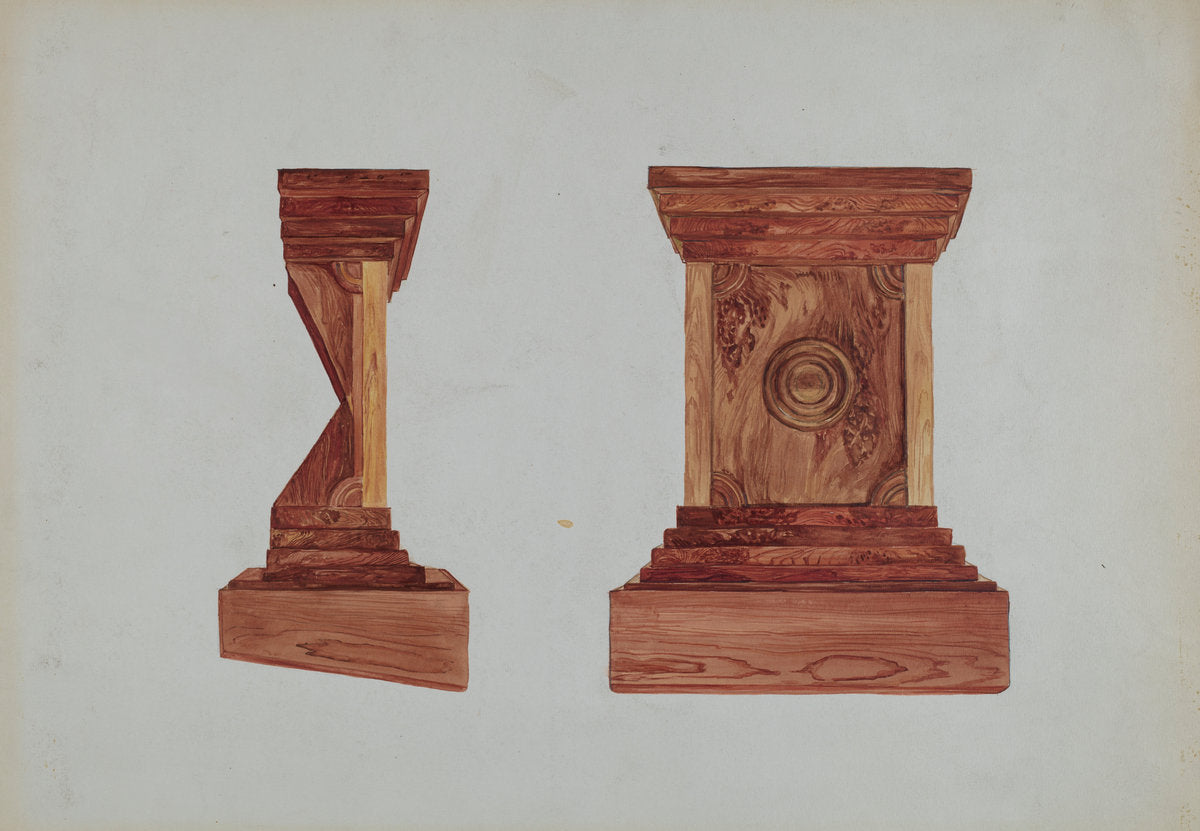 Redwood Burl Pulpit by Lena Nastasi (American, active c. 1935), 16X12"(A3)Poster Print
