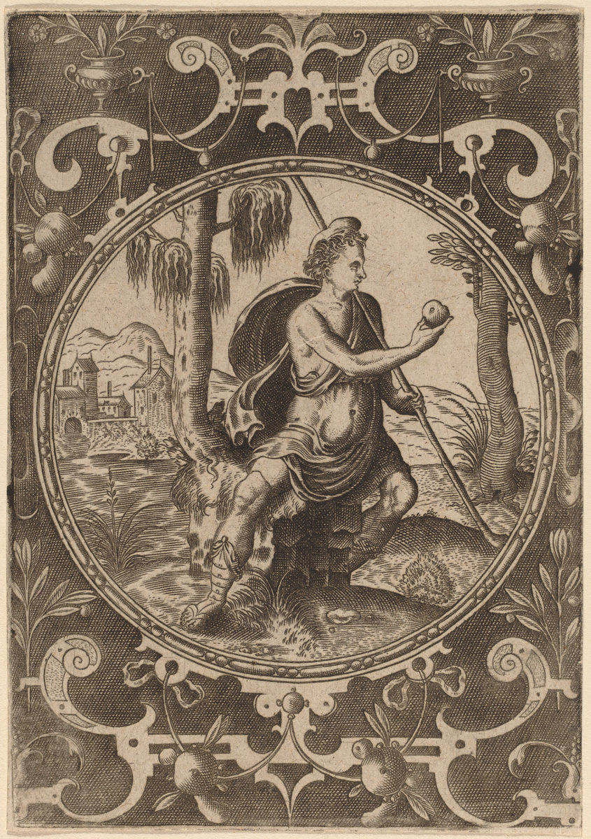 Paris with the Apple by Abraham de Bruyn (Flemish, 1540 - 1587), 16X12"(A3)Poster Print