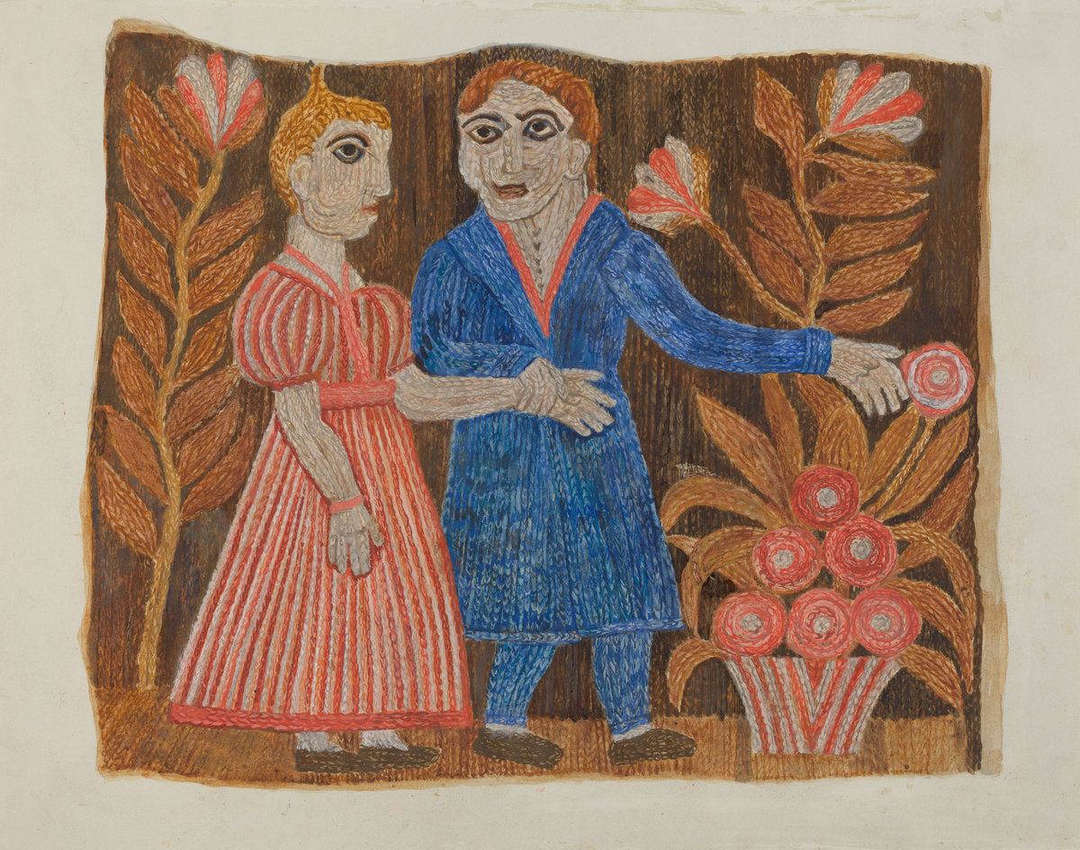 Panel from Rug by Agnes Sims (American, active c. 1935), 16X12"(A3)Poster Print