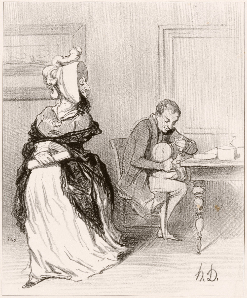 Adieu, mon cher, je vais chez mes éditeurs... by Honoré Daumier (French, 1808 - 1879), 16X12"(A3)Poster Print