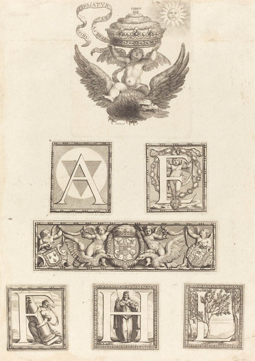 Pendant by Robert Nanteuil (French, 1623 - 1678), 16X12"(A3)Poster Print