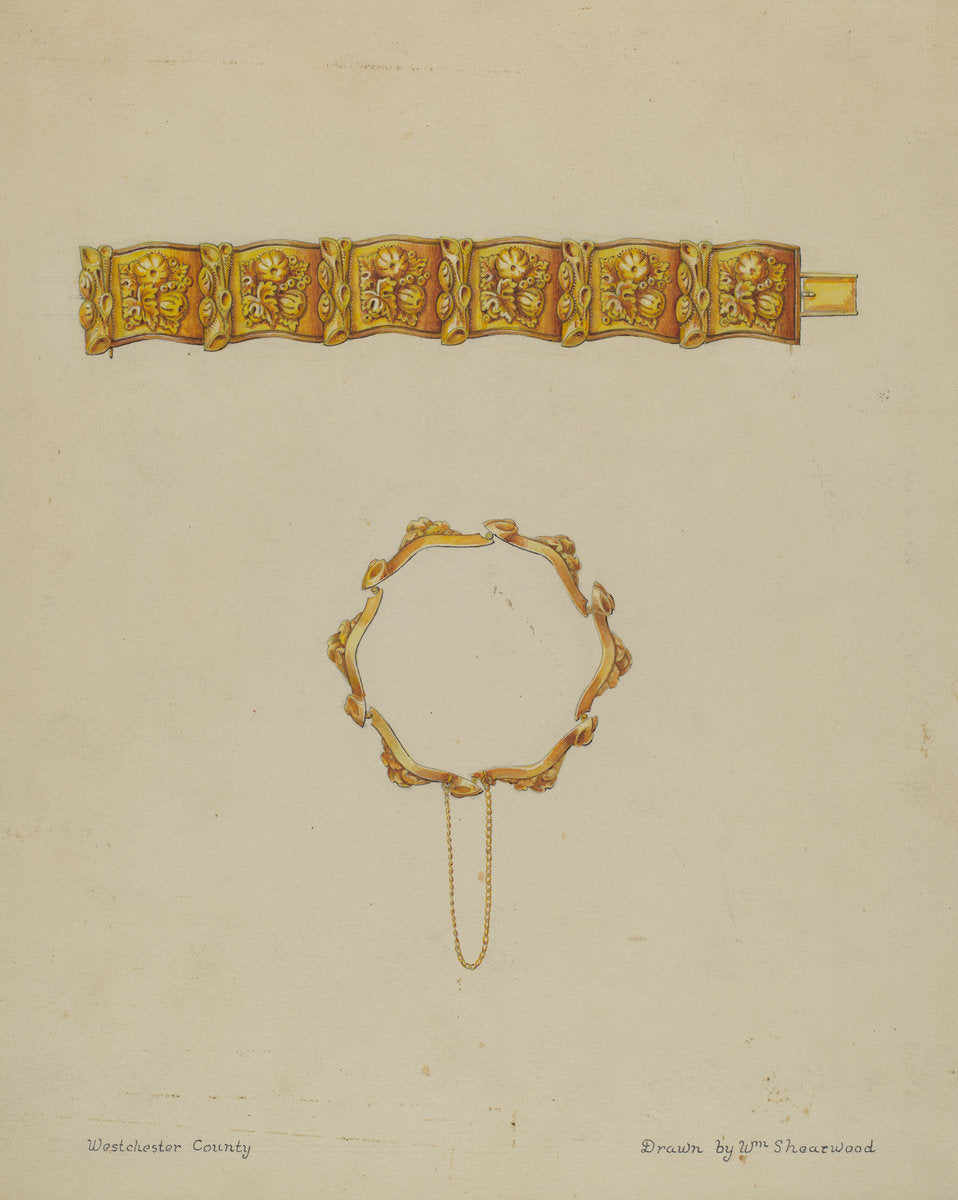 Bracelet by William P. Shearwood (American, active c. 1935), 16X12"(A3)Poster Print