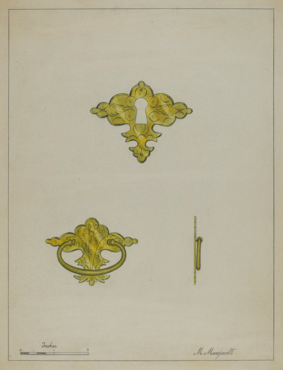 Drawer Pull by Matthew Mangiacotti (American, active c. 1935), 16X12"(A3)Poster Print