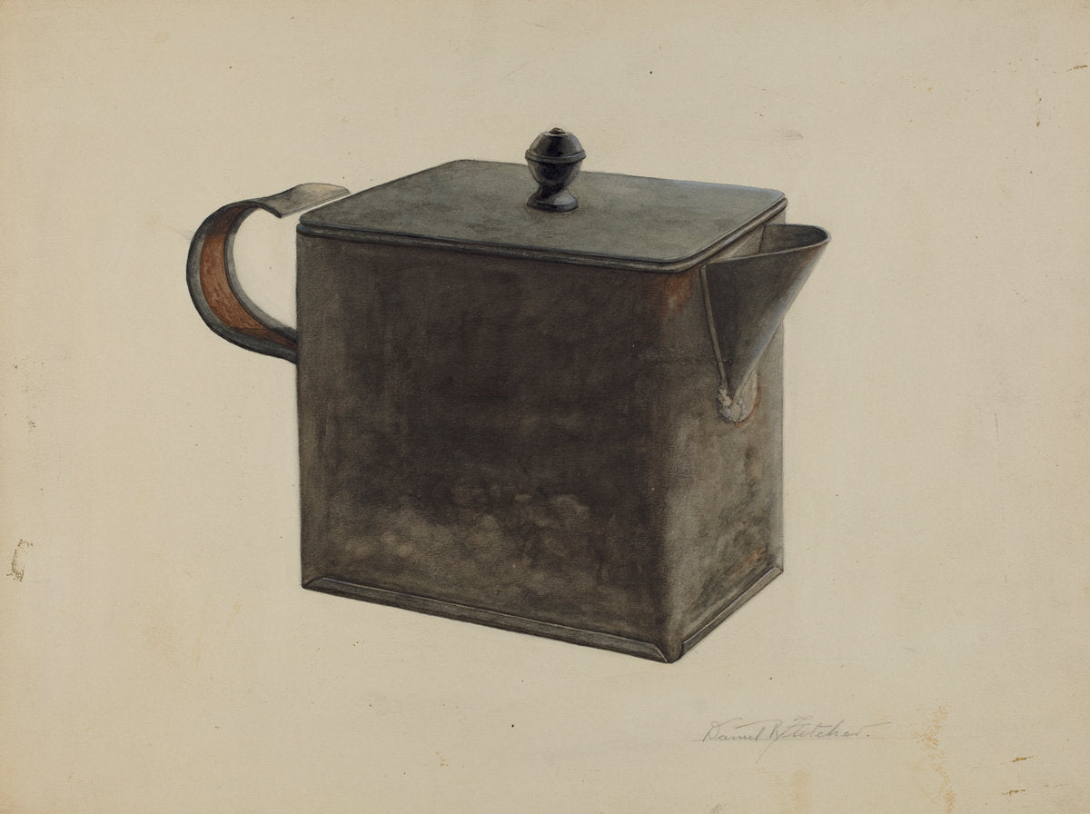 Teapot by Daniel Fletcher (American, active c. 1935), 16X12"(A3)Poster Print