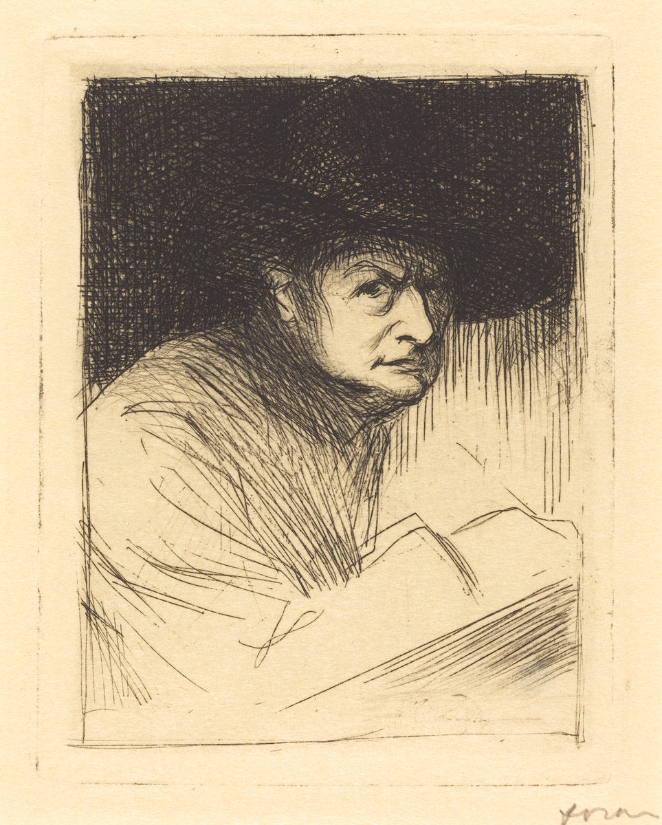 Self-Portrait by Jean-Louis Forain (French, 1852 - 1931), 16X12"(A3)Poster Print