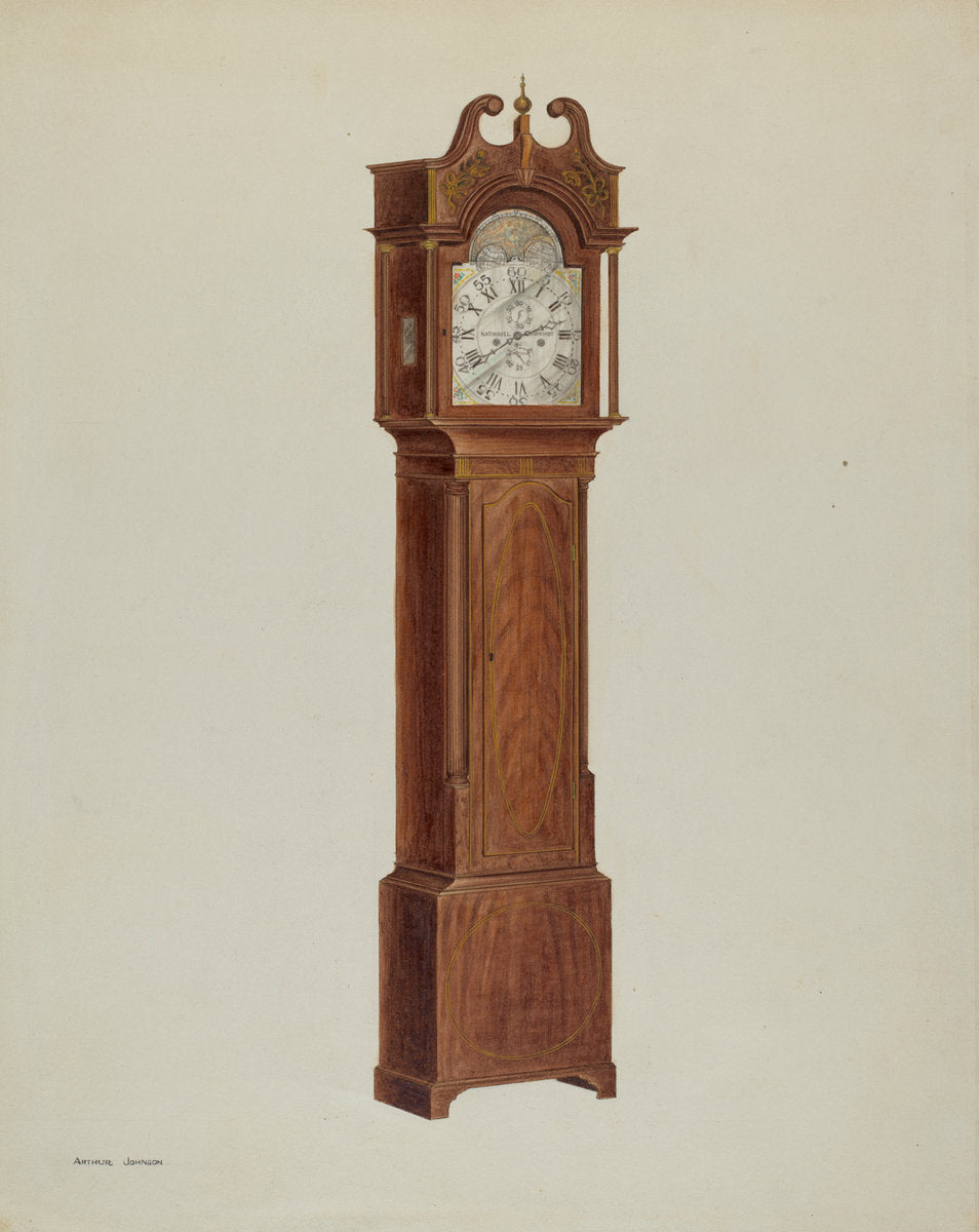 Tall Clock by Arthur Johnson (American, active c. 1935), 16X12"(A3)Poster Print