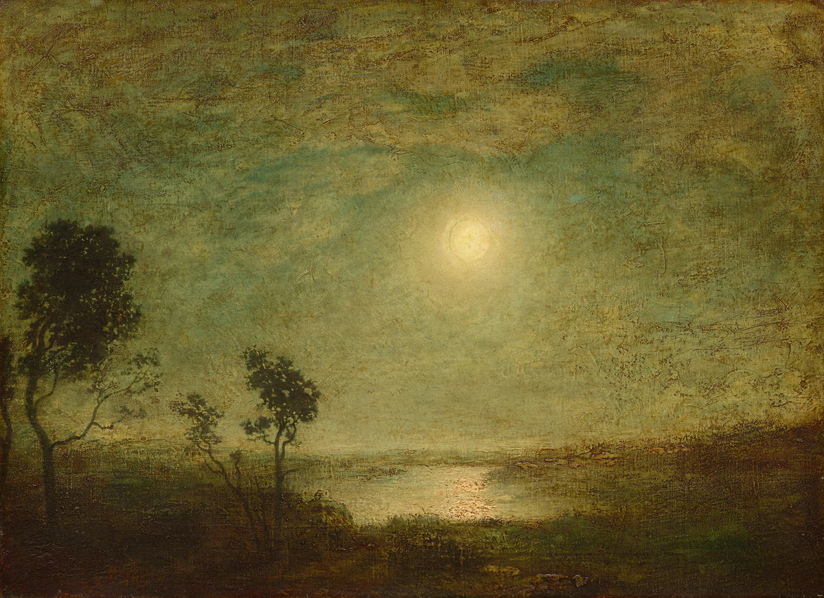 Moonlight by Ralph Albert Blakelock (American, 1847 - 1919), 16X12"(A3)Poster Print