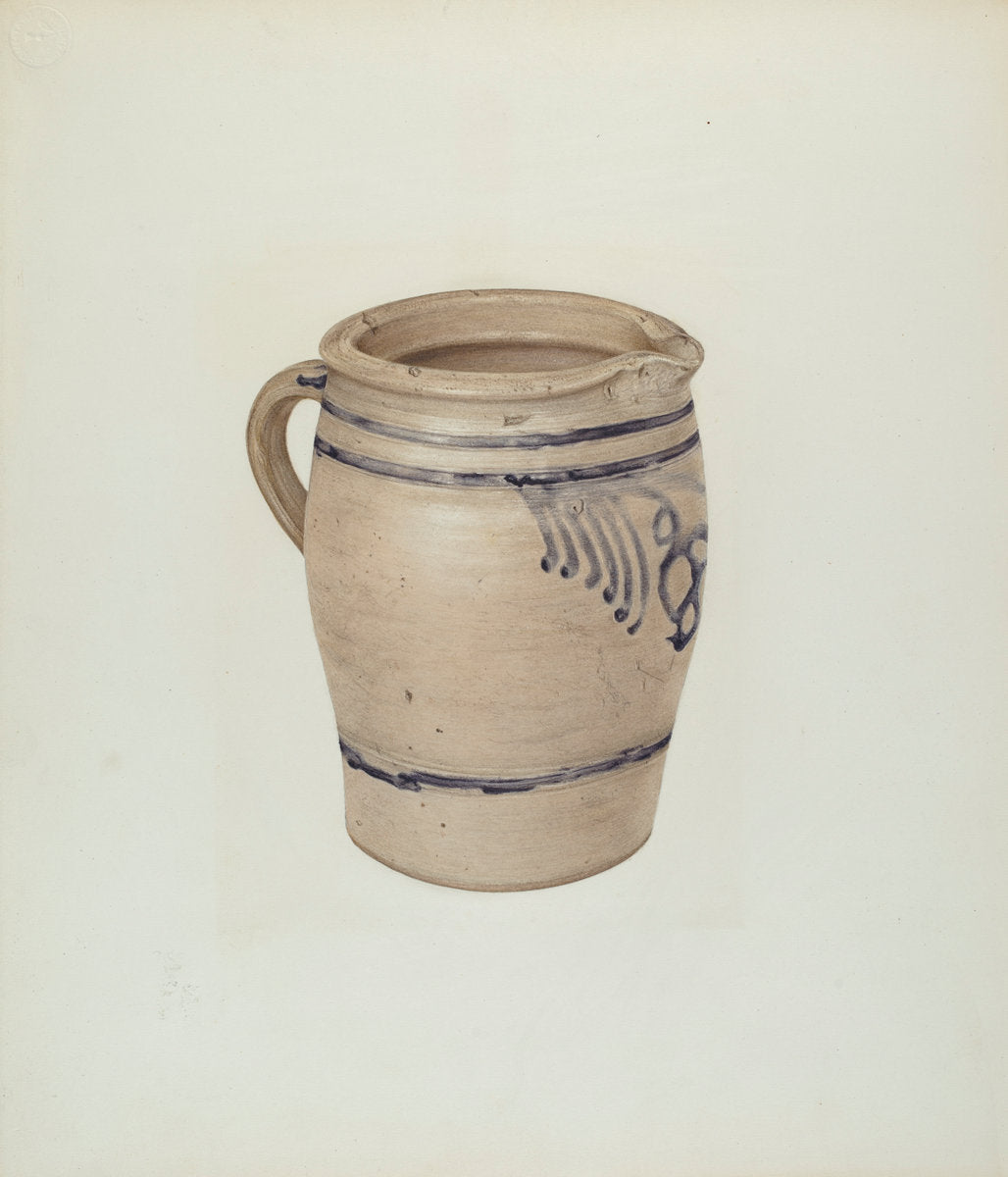 Pitcher by Isadore Goldberg (American, active c. 1935), 16X12"(A3)Poster Print
