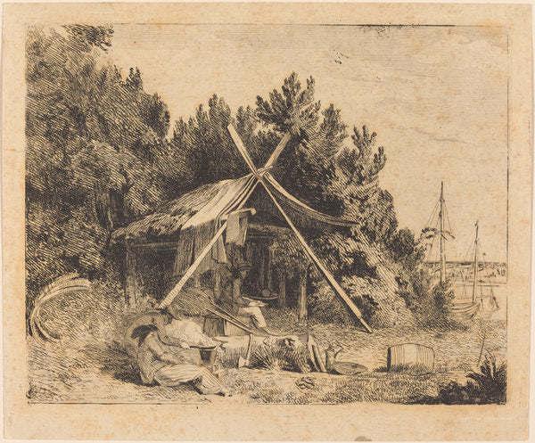 The Camp of Stothard, Blake, Ogleby by Thomas Stothard (British, 1755 - 1834), 16X12"(A3)Poster Print