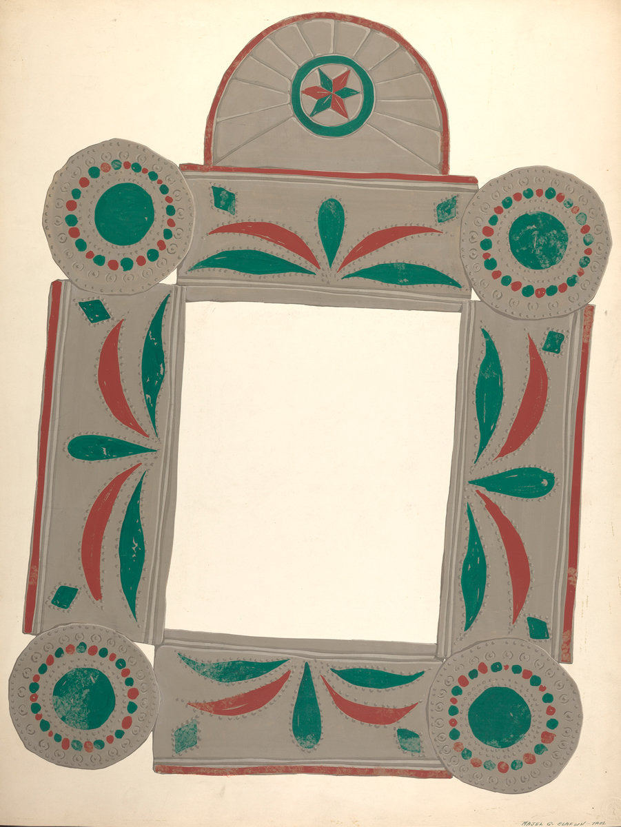 Lockwood Painted Mirror by Majel G. Claflin (American, active c. 1935), 16X12"(A3)Poster Print