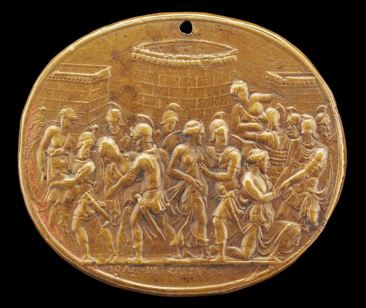 The Rape of the Sabines by Giovanni Bernardi (Bolognese, 1494 - 1553), 16X12"(A3)Poster Print